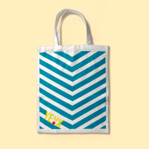 Tote bag azul ”YEUX”