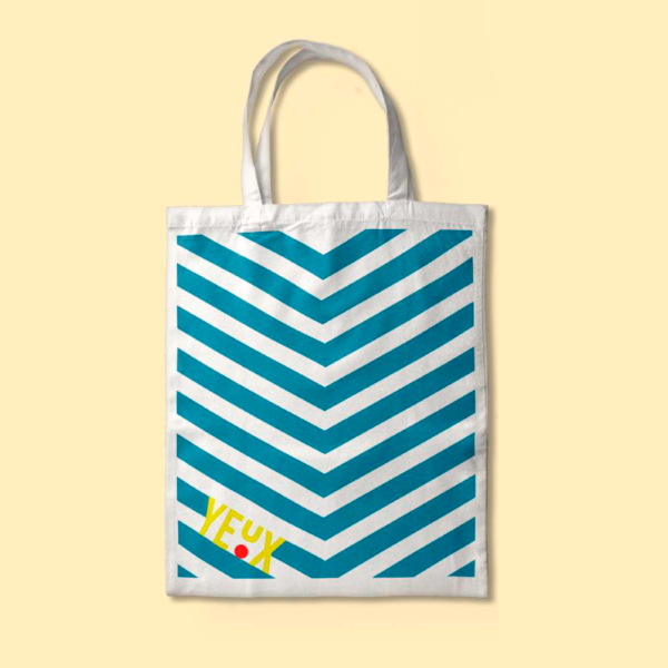 Tote bag azul ''YEUX''
